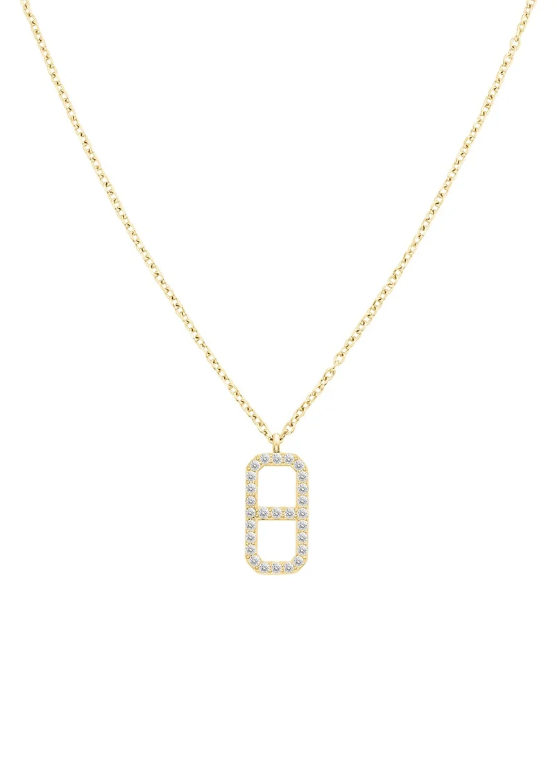 روزفيلد قلادة روزفيلد ثمانية الأضلاع بالكريستال الذهبي